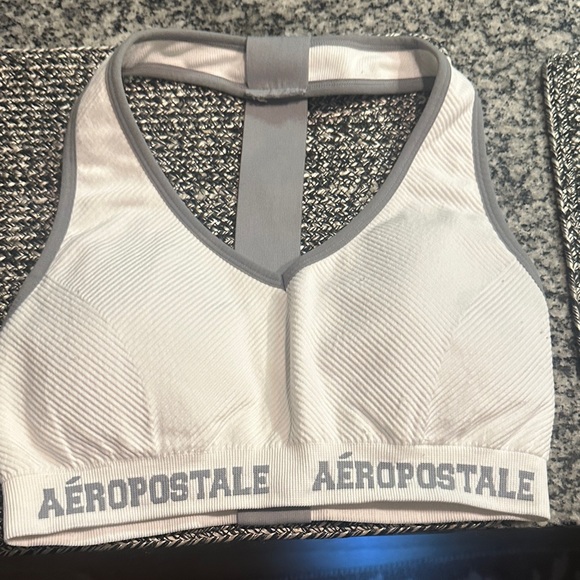 Aeropostale Other - Aeropostale Women's White and Gray Sports Bra